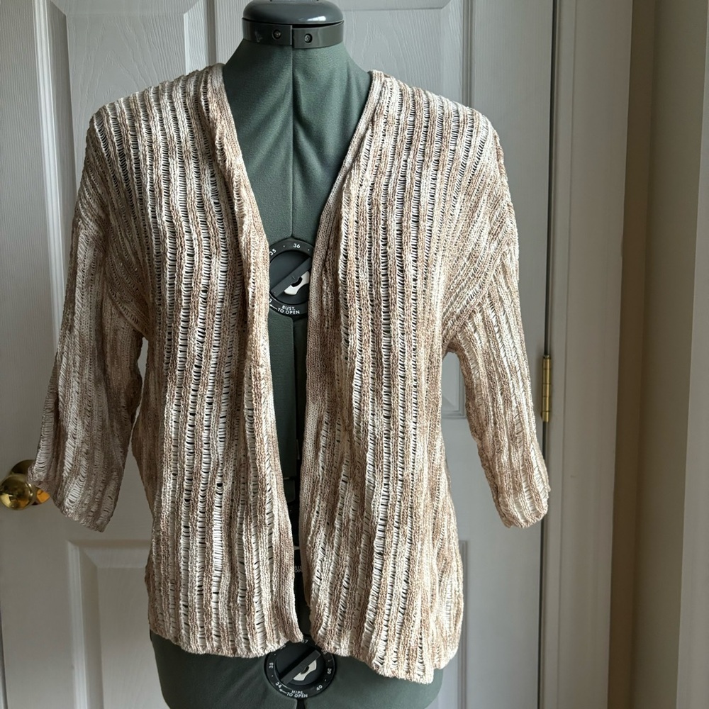 Chicos Cardigan Tan / Cream